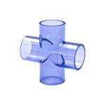 PVC Transparent Cross Elbow PVC Fitting, Heavy Duty Cross Side Exit Tee